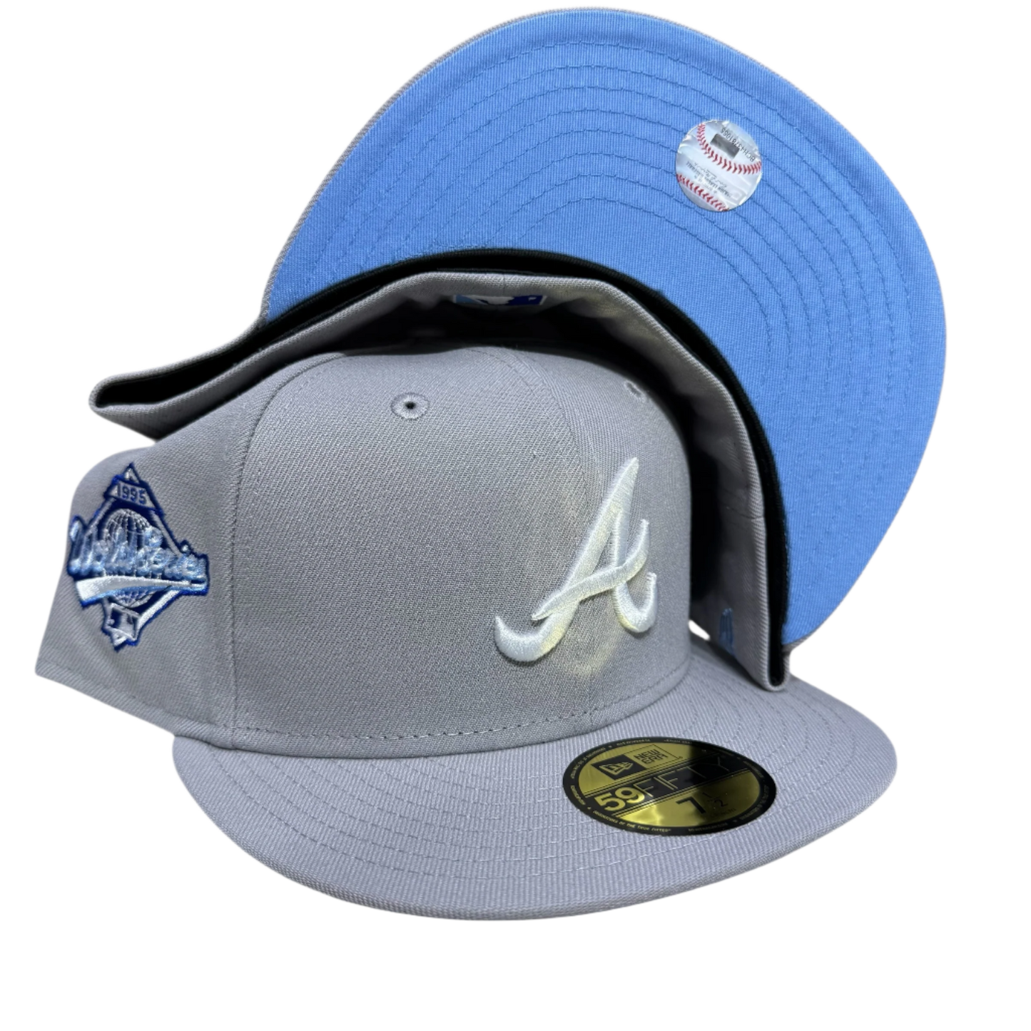 Atlanta Braves Grey/Blue 1995 WS New Era Fitted Cap