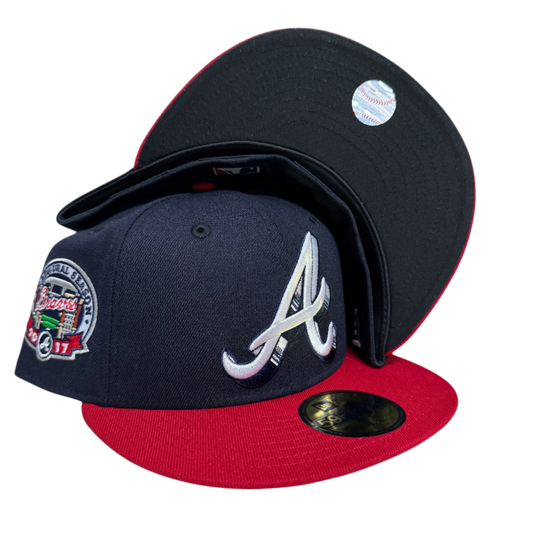 Atlanta Braves Inaugural Season Navy/Red New Era Fitted Cap
