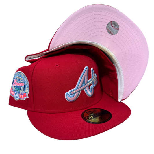 Atlanta Braves 2017 Season Red/Pink New Era Fitted Cap