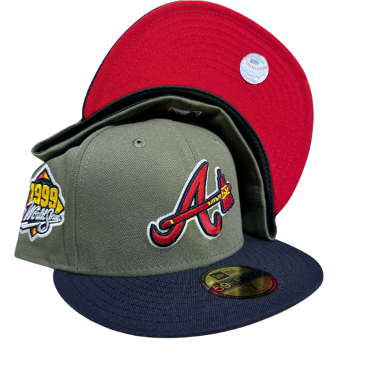 Atlanta Braves 1999 WS Olive New Era Fitted Cap
