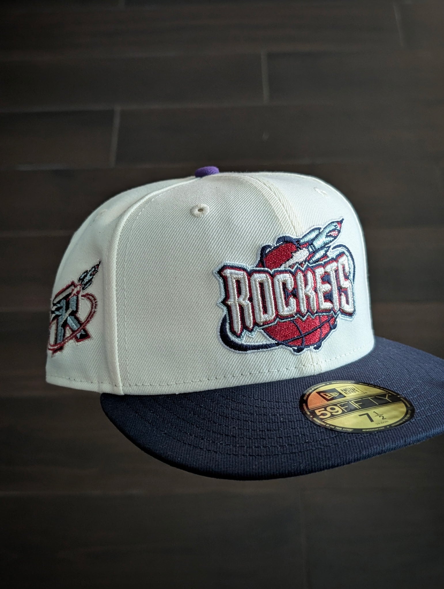 Houston Rockets 'Icy Drank' 59FIFTY Fitted Hat – Off White Navy / Doscientos Blue UV