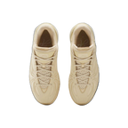 Top view of beige sneakers, new balance, asics, footwear, sneakers, fitted caps, hats