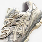 ASICS sneaker in cream and grey mesh and suede, stylish athletic footwear