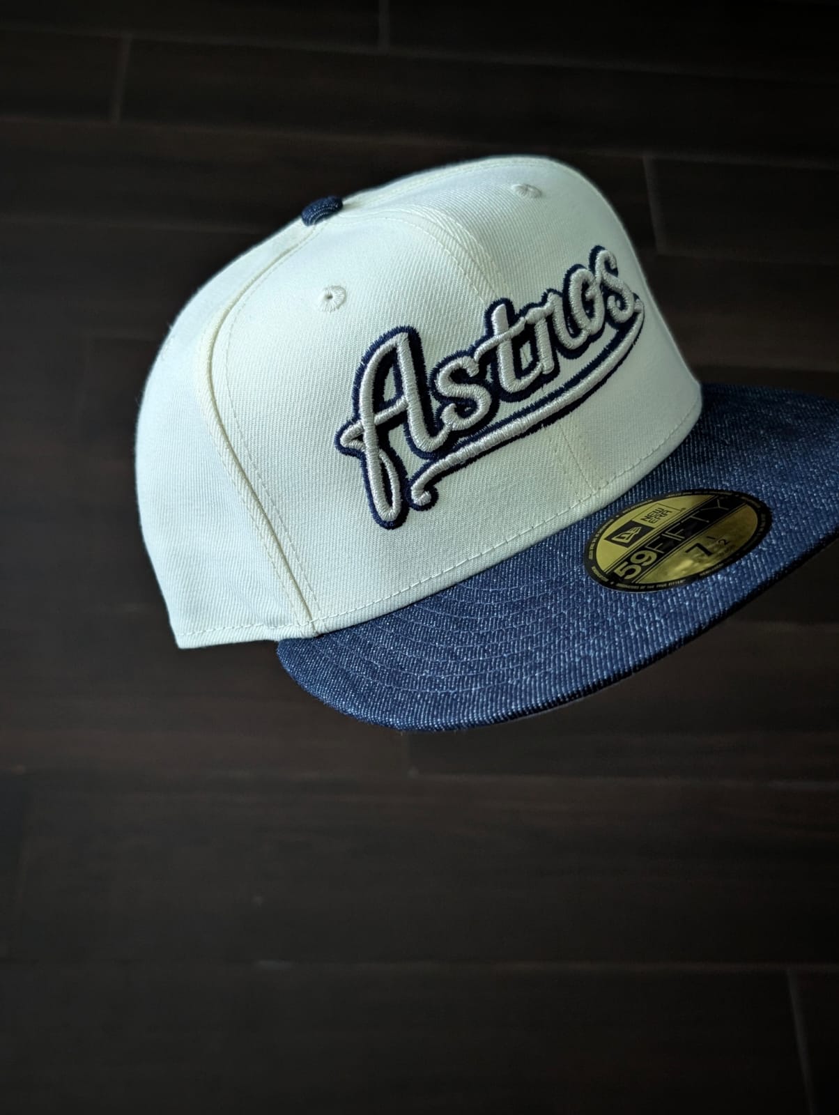 Houston Astros "Dad" Denim Brim New Era Fitted Hat