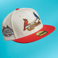 St. Louis CARDINALS METALLIC 2006 World Series Champions New Era 59FIFTY Fitted Hat – White / Orange UV