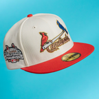 St. Louis CARDINALS METALLIC 2006 World Series Champions New Era 59FIFTY Fitted Hat – White / Orange UV