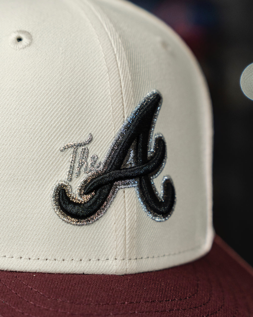 Atlanta Braves New Era Cap 59FIFTY Fitted Hat – Maroon / Grey UV(NEW)
