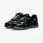 ASICS black and grey sneakers, mesh and suede, stylish footwear for men