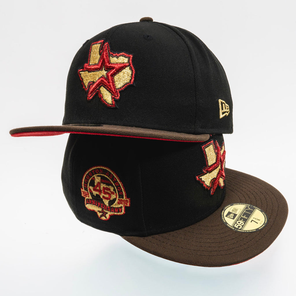 Houston Astros 45th Anniversary New Era 59FIFTY Fitted Hat – Black / Brown UV