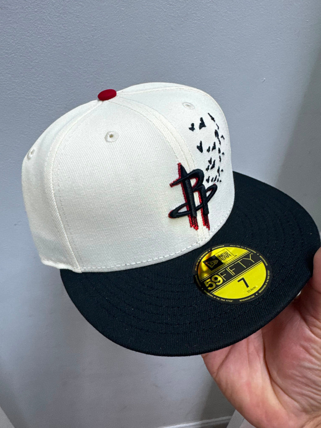 Houston Rockets Bats New Era 59FIFTY Fitted – Chrome / Black / Chrome UV