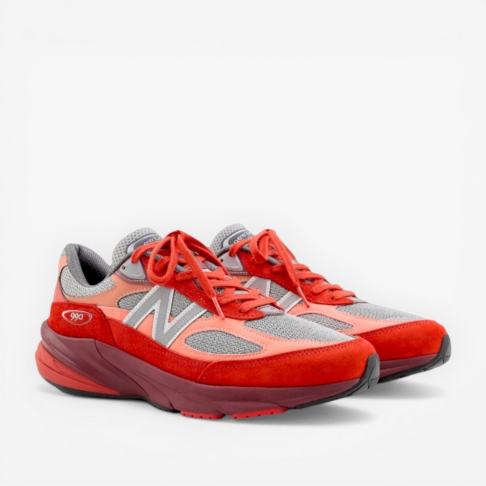 New Balance, New Balance 990v6, 990v6, community red sneakers, red sneakers, suede sneakers, mesh sneakers, lifestyle sneakers, dad sneakers, streetwear sneakers, made in USA sneakers, unisex sneakers, everyday shoes