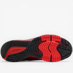New Balance sneaker outsole with black and red tread, footwear sneaker detail