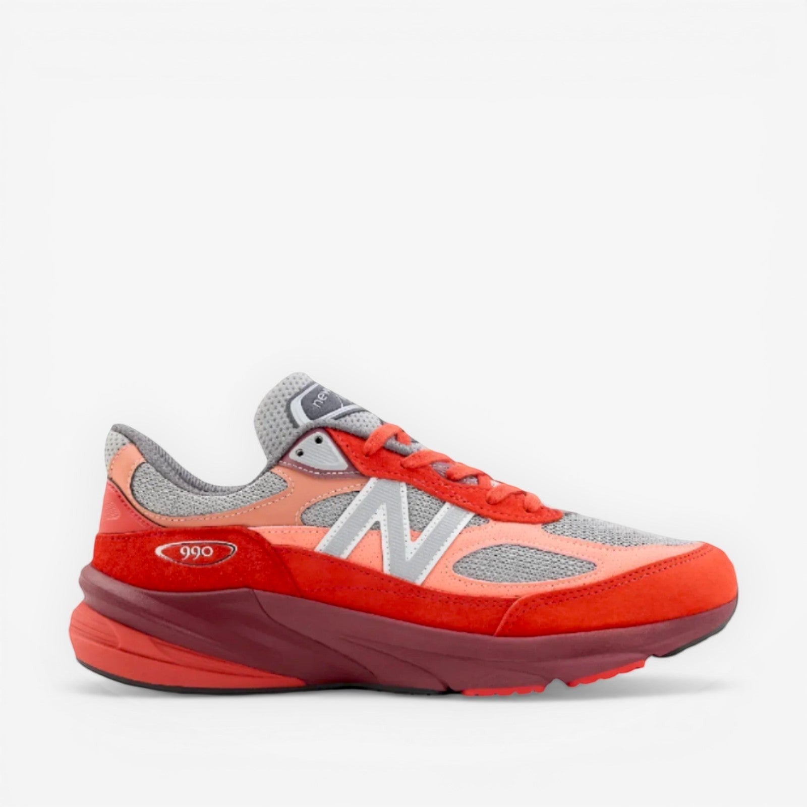 New Balance, New Balance 990v6, 990v6, community red sneakers, red sneakers, suede sneakers, mesh sneakers, lifestyle sneakers, dad sneakers, streetwear sneakers, made in USA sneakers, unisex sneakers, everyday shoes