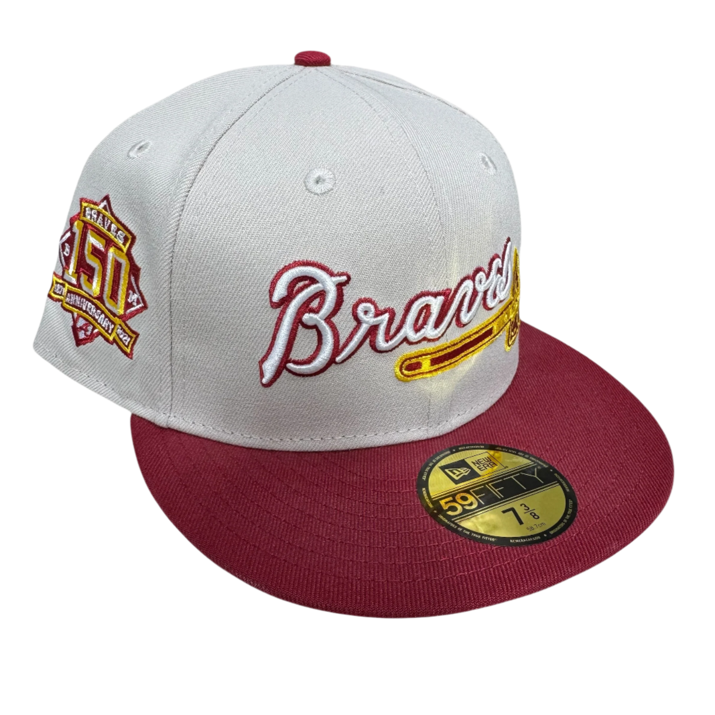 Atlanta Braves Stone 150th Anniversary New Era Fitted Cap