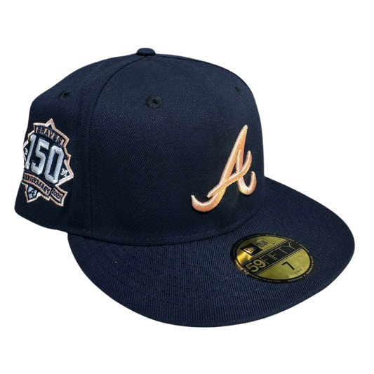 Atlanta Braves 150th Anniversary Peach New Era Fitted Cap