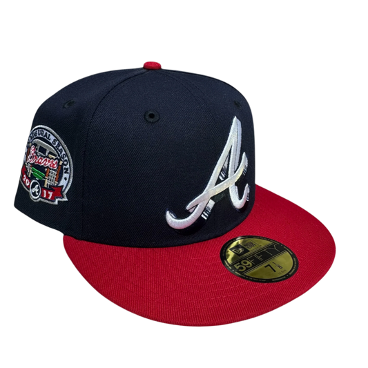 Atlanta Braves Inaugural Season Navy/Red New Era Fitted Cap