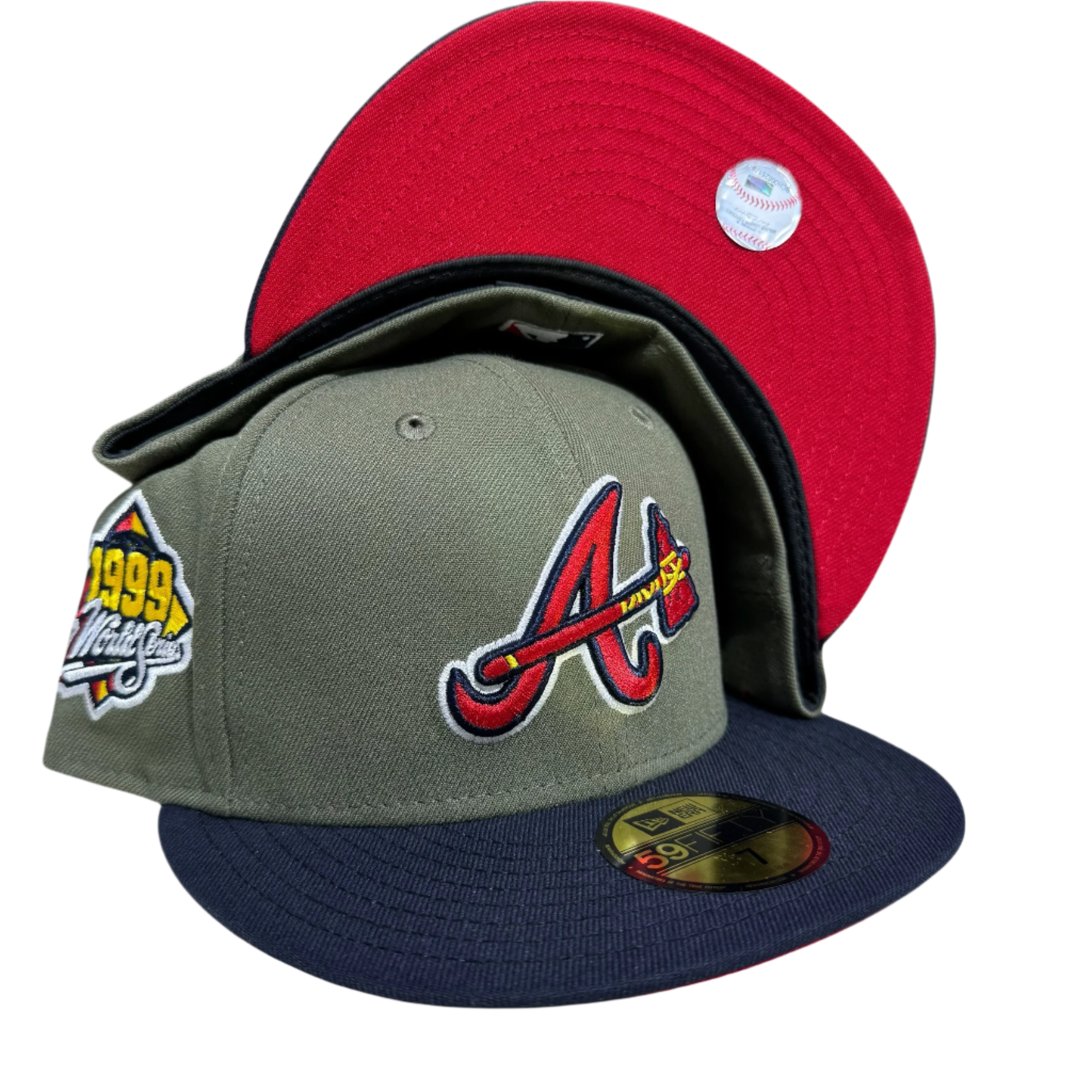 New Era Atlanta fitted cap with classic A logo and 1999 World Series patch, hats accessory