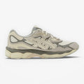 ASICS beige and grey sneaker with mesh and suede panels, stylish footwear