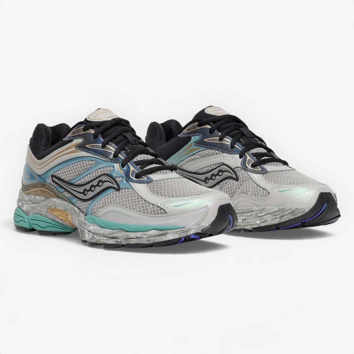 METRO Saucony Daikanyama ProGrid Omni 9 sneakers in Owl Multi featuring mesh, suede, and leather layered upper.