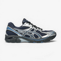 METRO ASICS GT-2160 sneaker in midnight and black with metallic silver accents and GEL cushioning side profile view