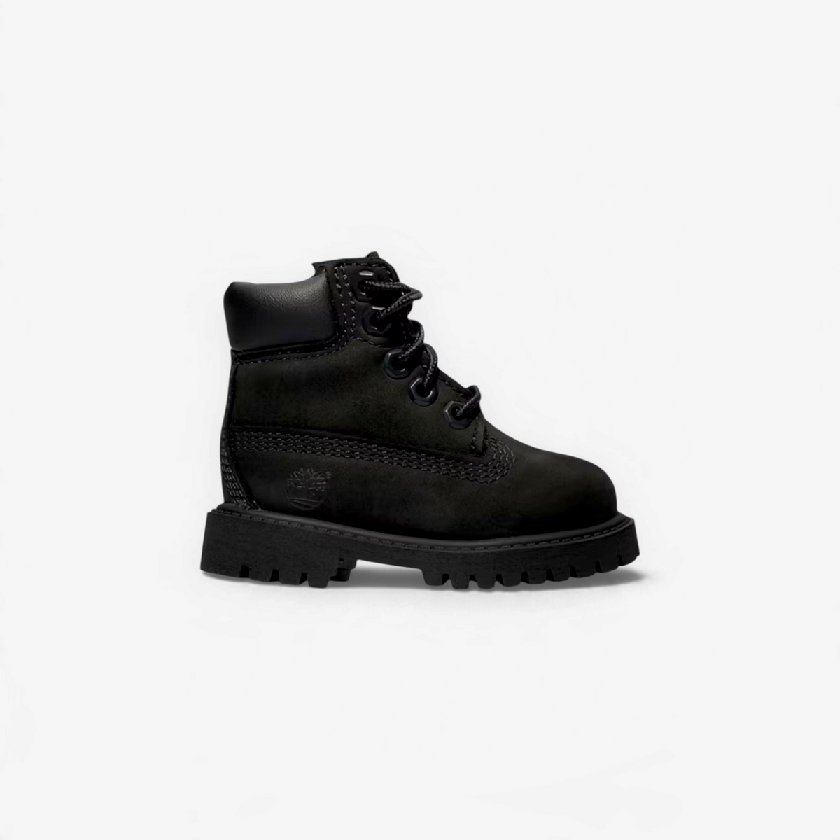 METRO Timberland toddler black waterproof 6-inch premium leather boot with padded collar and rugged lug sole