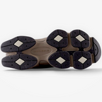 new balance sneaker sole with textured black and grey outsole, footwear detail