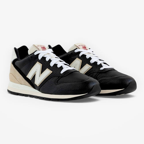 METRO Aimé Leon Dore x New Balance 996 sneakers in black leather and suede with white accents and ENCAP midsole