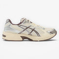 METRO ASICS GEL-1130 cream and cocoa powder mesh and leather running shoes with GEL cushioning.