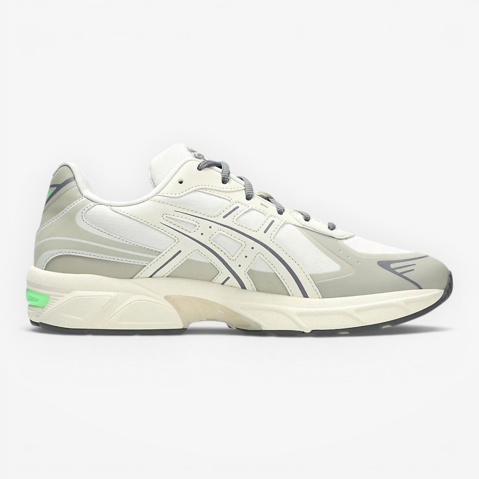 METRO ASICS GEL-1130 NS cream and carbon running shoes with rip-stop underlays and GEL cushioning.