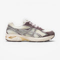 METRO ASICS GT-2160 cream and mauve grey mesh running shoes with distressed detailing and GEL cushioning.