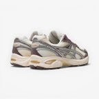 METRO ASICS GT-2160 cream and mauve grey mesh and synthetic overlay running shoes with GEL cushioning.