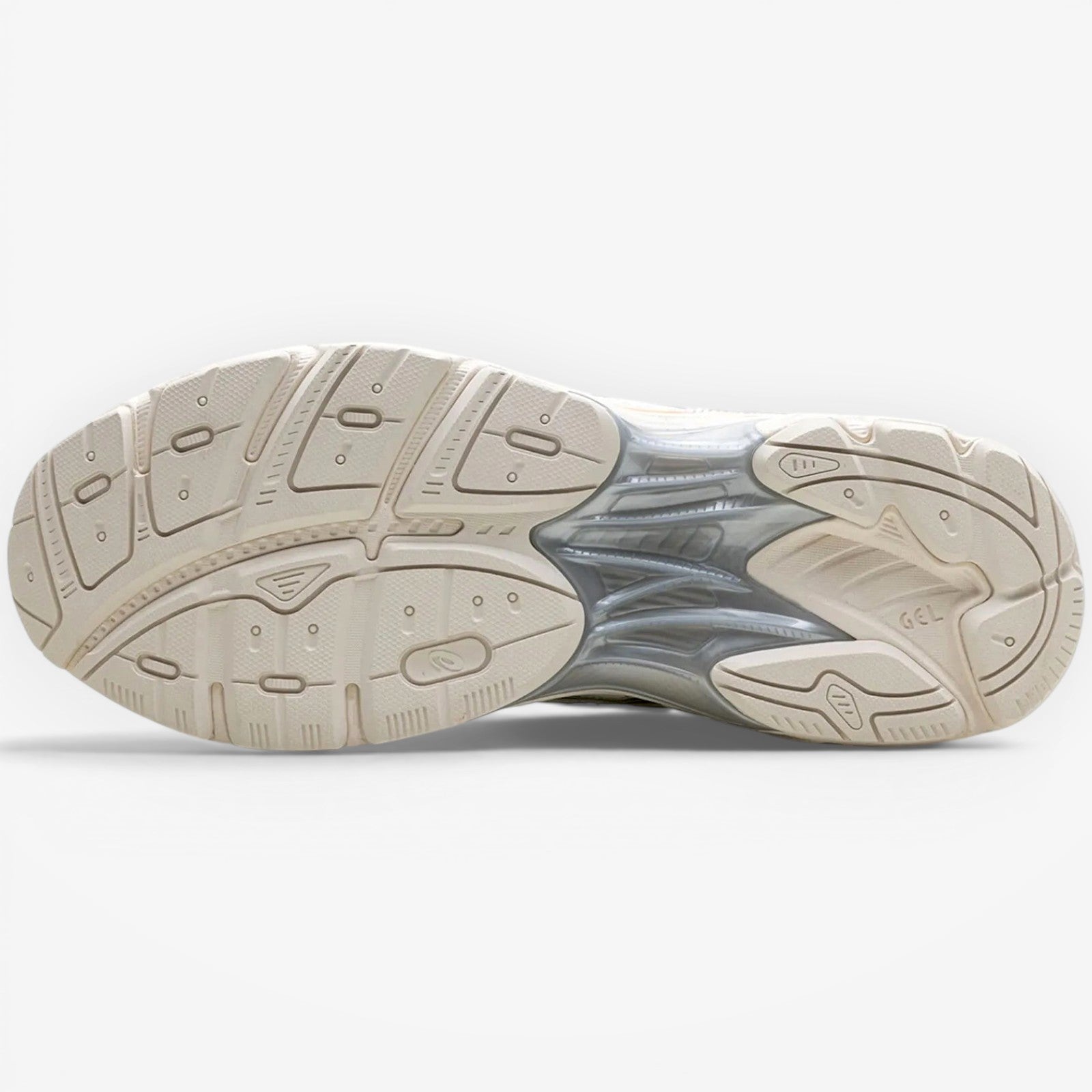METRO ASICS GT-2160 "Paris" cream and safety yellow running shoes with GEL cushioning and rubber outsole.