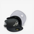METRO Atlanta Braves 1995 World Series New Era 59FIFTY fitted hat in black with grey UV underbrim and embroidered logo.