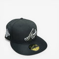 METRO Atlanta Braves 1995 World Series fitted hat in black with grey UV underbrim and embroidered logo.