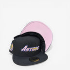 METRO Houston Astros 35th Anniversary fitted hat in black with pink UV underbrim and embroidered logo. Features 59FIFTY silhouette.