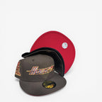 METRO Houston Astros 35th Anniversary fitted hat in brown with red underbrim and embroidered logo. Features commemorative side patch.
