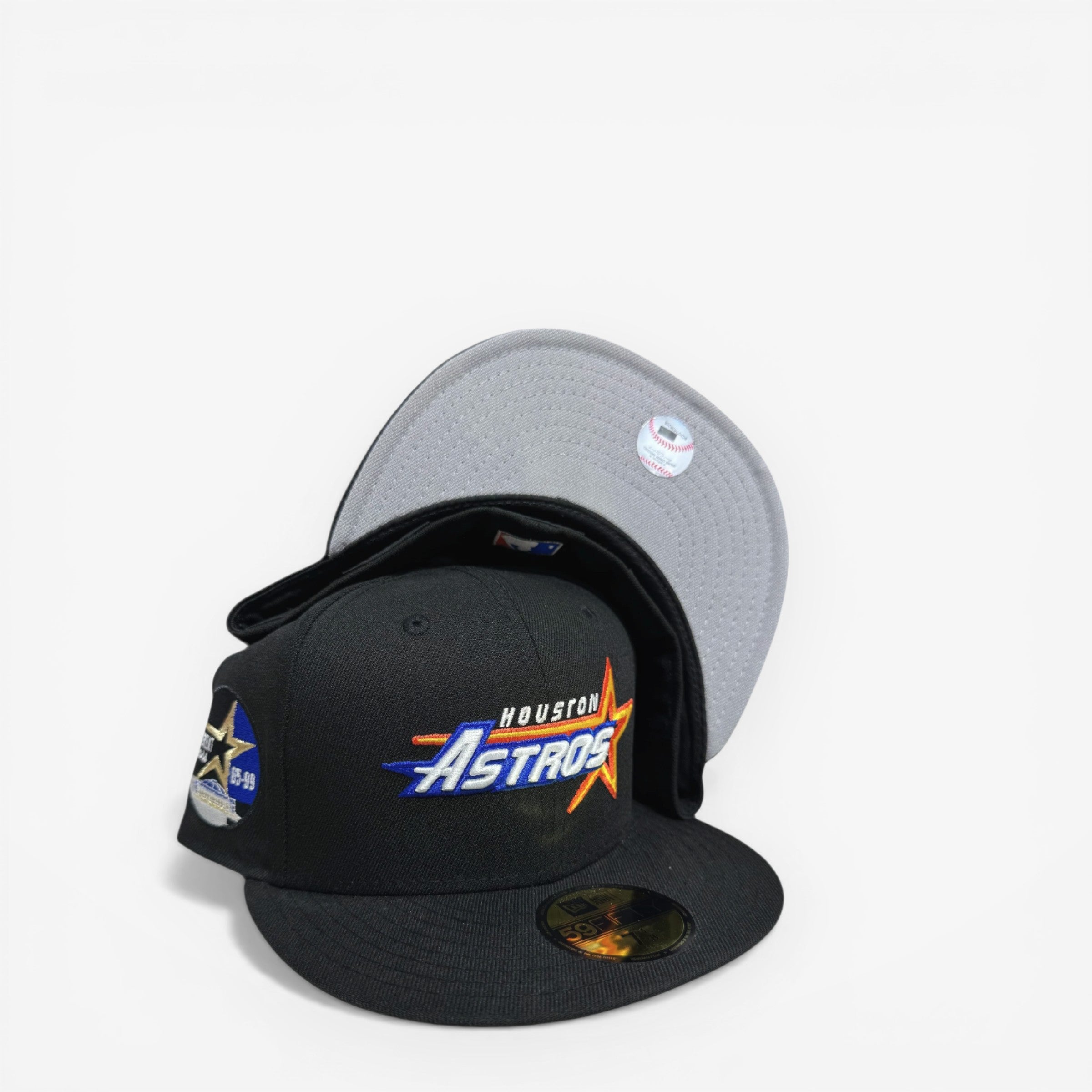 METRO Houston Astros Star Wars 35 Great Years New Era Fitted Cap, black with embroidered logo and grey underside.
