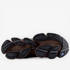 METRO New Balance 2000 Pumpernickel brown mesh sneakers with blue cushioning and reflective accents.