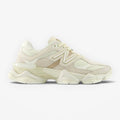 METRO New Balance 9060 cream and beige suede and mesh lifestyle sneakers with ABZORB cushioning.