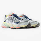 METRO New Balance 9060 Ice Blue sneakers featuring a chunky sculpted midsole, mesh and leather upper, and Y2K design.