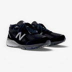 METRO New Balance 990v4 black and grey suede and mesh lifestyle sneakers with ENCAP midsole.