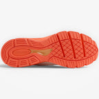 METRO New Balance 990v4 Made in USA sneakers in Moonbeam, Tangerine Heat, and Dried Orange. Suede and mesh upper with ENCAP sole.