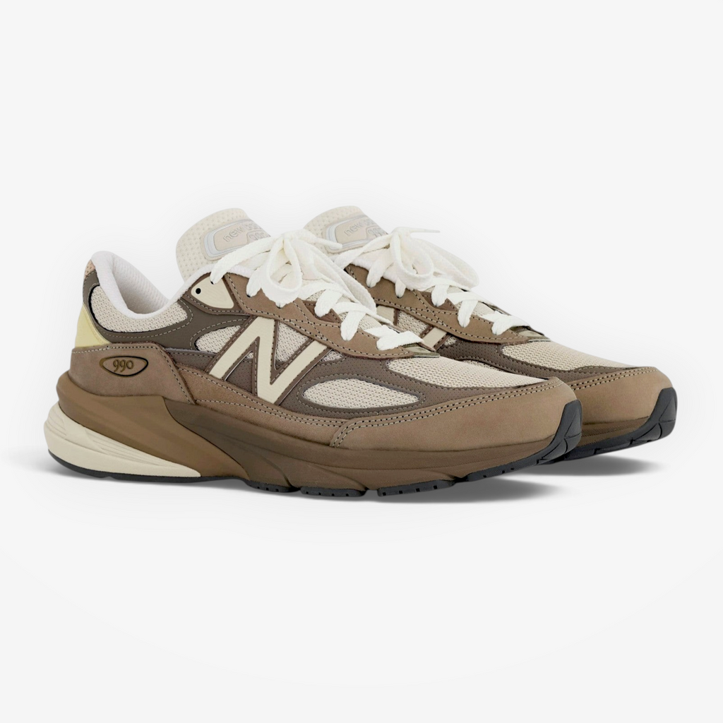 METRO Teddy Santis x New Balance 990v6 Driftwood Timberwolf suede and mesh lifestyle sneakers.