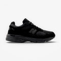 METRO New Balance 993 Made in USA sneaker in triple black with premium suede and mesh upper and ABZORB cushioning.
