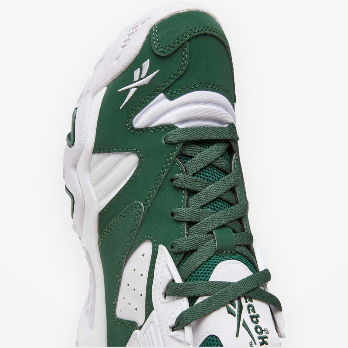 METRO Reebok Brutus Low sneaker in heritage green and white with synthetic upper and lace-up closure
