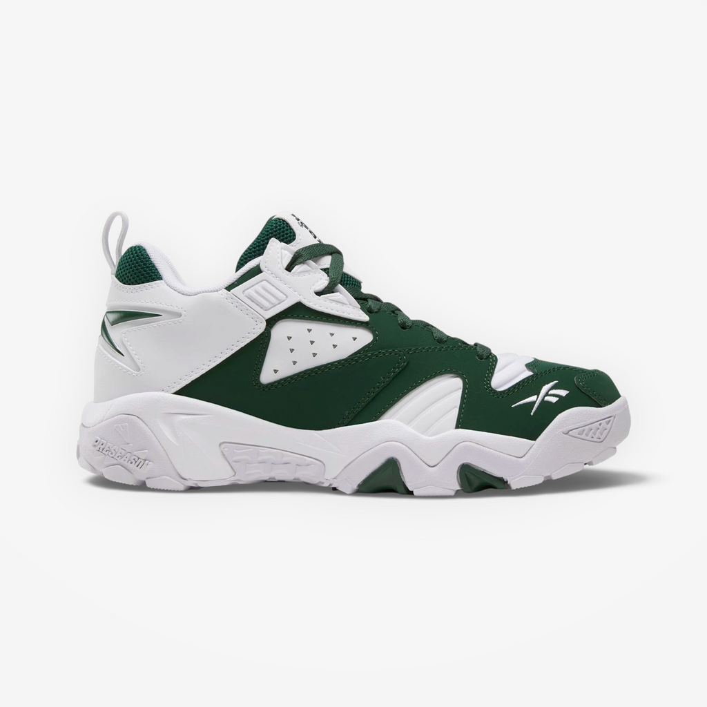 METRO Reebok Brutus Low sneakers in heritage green and white with a synthetic upper and chunky EVA midsole