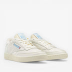 METRO Reebok Club C 85 Vintage chalk blue leather low-top sneakers with EVA cushioning and rubber outsole.
