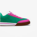 METRO Reebok x BBC Ice Cream Board Flip skate shoes in green suede with pink accents and Ice Cream logo detail.