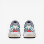 METRO ProGrid Omni 9 grey mesh sneakers with teal and slime green accents, rubber overlays, and ProGrid cushioning.