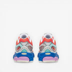 METRO ProGrid Omni 9 sneakers in orange, silver, blue, and purple. Mesh and synthetic overlays with ProGrid technology.